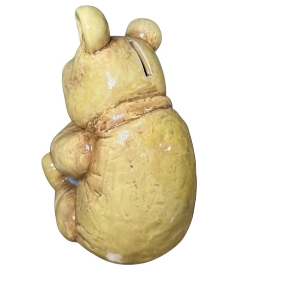 Disney Classic Winnie The Pooh & Hunny Pot Ceramic Coin Piggy Bank Big 10" Honey - Picture 3 of 6